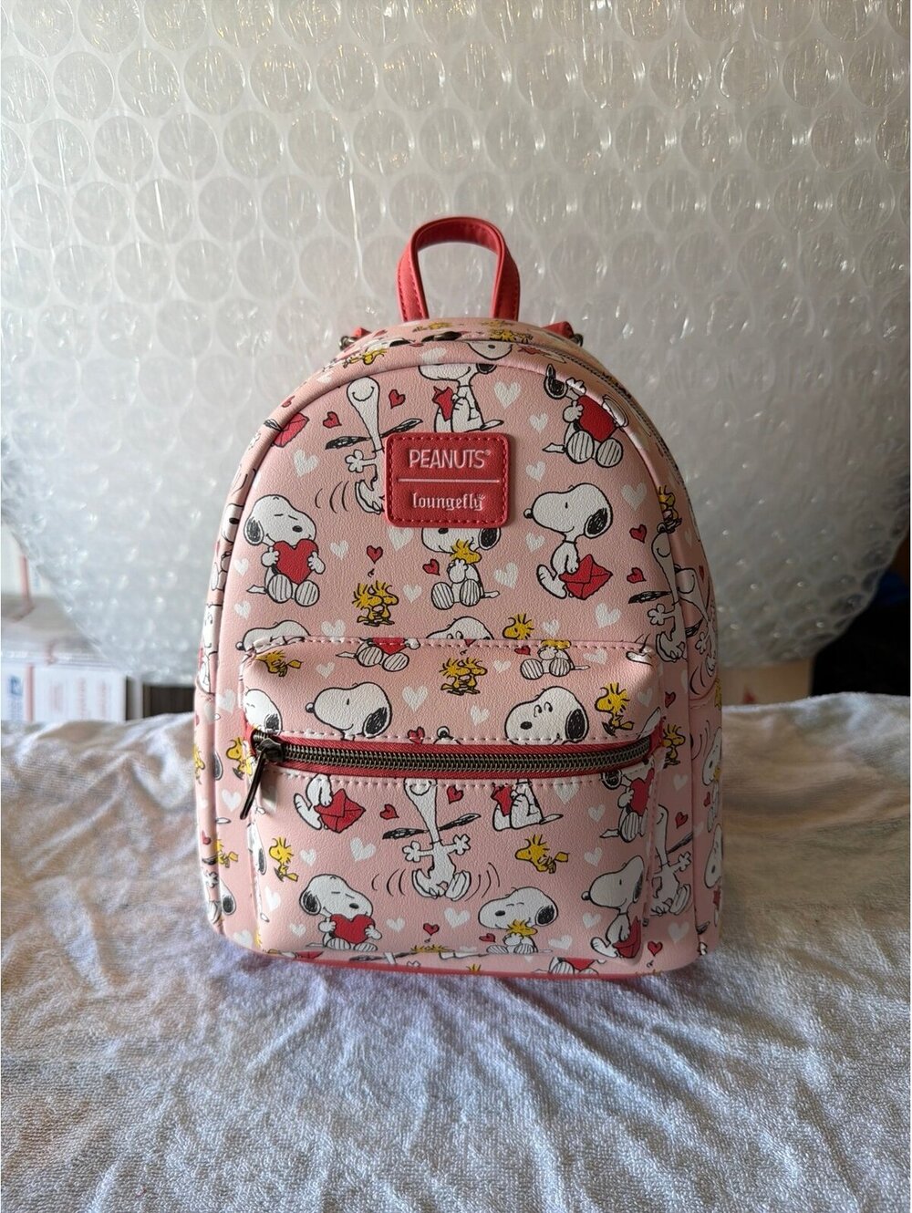 Loungefly Peanuts Snoopy & Woodstock Valentine's Day Mini Backpack NWT